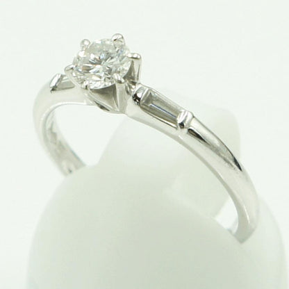 ニナリッチ(NINA RICCI)　Pt900セイコーダイヤモンドリング　D0.32ct　リングサイズ10号　重量3.01ｇ(石の重量含む)　レディース（中古）