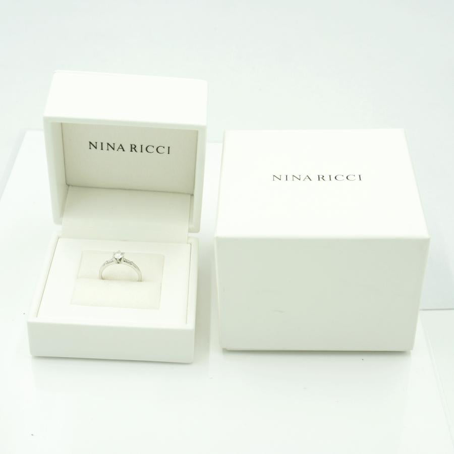 ニナリッチ(NINA RICCI)　Pt900セイコーダイヤモンドリング　D0.32ct　リングサイズ10号　重量3.01ｇ(石の重量含む)　レディース（中古）