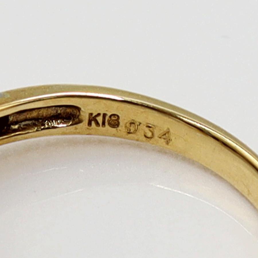 K18/Pt900サファイアリング S0.34ct D0.21ct リングサイズ11号　 重量3.47ｇ(石の重量含む)　レディース(中古)