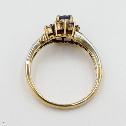 K18/Pt900サファイアリング S0.34ct D0.21ct リングサイズ11号　 重量3.47ｇ(石の重量含む)　レディース(中古)