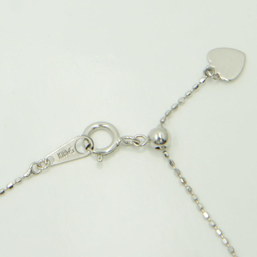 K18WGダイヤモンドパンダ　ペンダント付きネックレス　D0.60,0.20ct　重量4.3ｇ(石の重量含む)（中古）