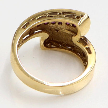 K18ルビーダイヤモンドリング　R0.17ct　D0.15ct　リングサイズ11号　重量7.37ｇ(石の重量含む)　レディース（中古）