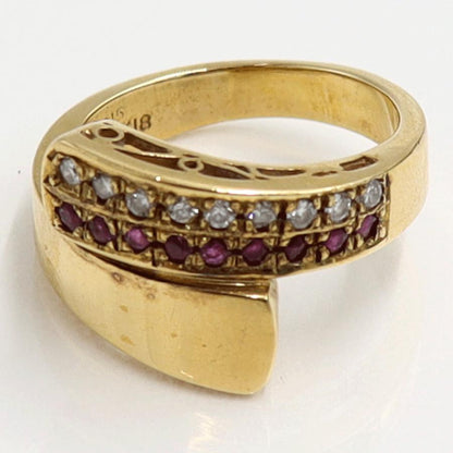 K18ルビーダイヤモンドリング　R0.17ct　D0.15ct　リングサイズ11号　重量7.37ｇ(石の重量含む)　レディース（中古）
