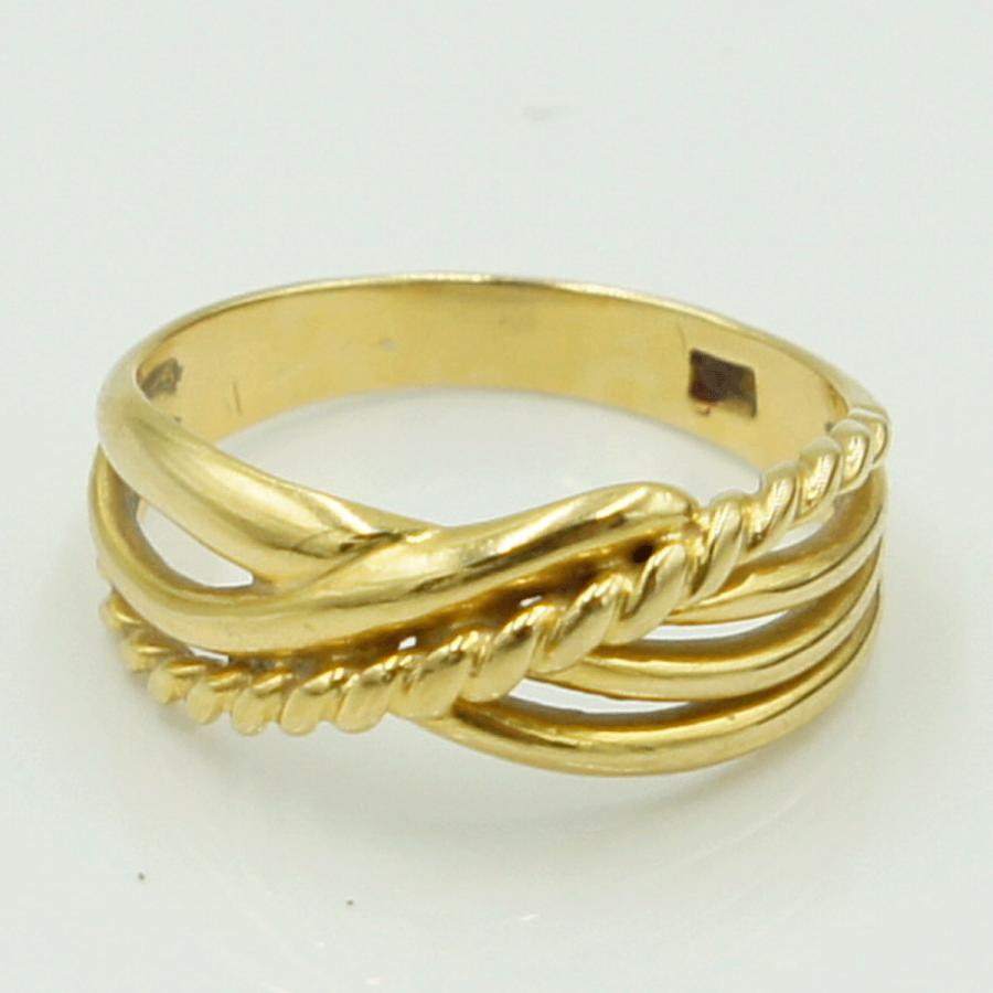 K18ファッションリング　リングサイズ11号　重量2.79g　レディース（中古）