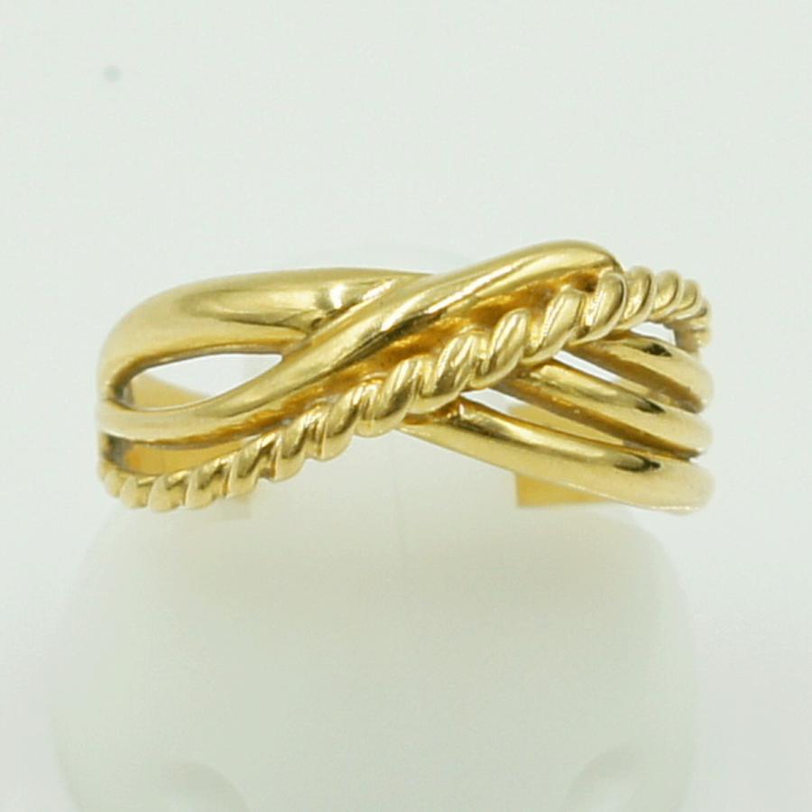 K18ファッションリング　リングサイズ11号　重量2.79g　レディース（中古）