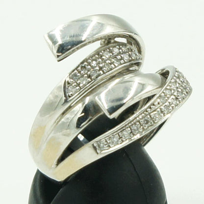 K18WGダイヤモンドリング　D0.45ct　リングサイズ14号　重量12.42ｇ(石の重量含む)（中古）