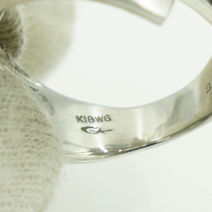 K18WGダイヤモンドリング　D0.45ct　リングサイズ14号　重量12.42ｇ(石の重量含む)（中古）