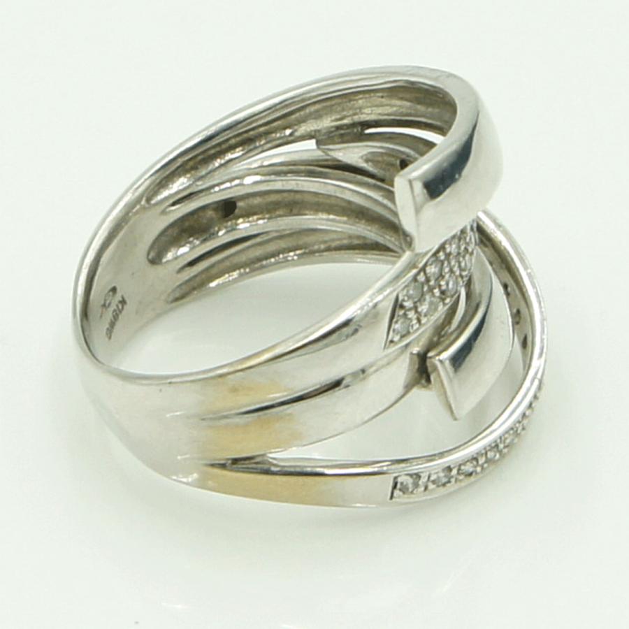 K18WGダイヤモンドリング　D0.45ct　リングサイズ14号　重量12.42ｇ(石の重量含む)（中古）