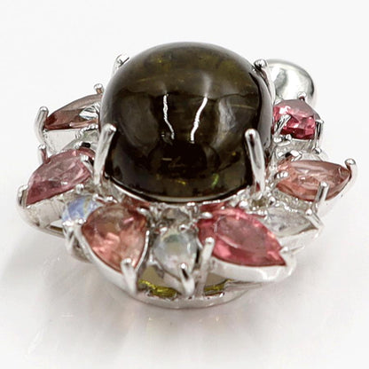 K18WGマルチ石ペンダントトップ　重量10.80ｇ　レディース（中古）