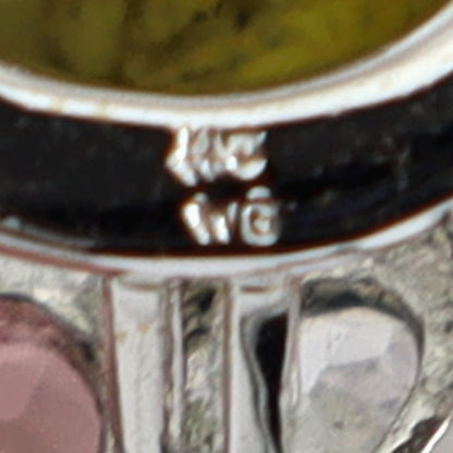 K18WGマルチ石ペンダントトップ　重量10.80ｇ　レディース（中古）