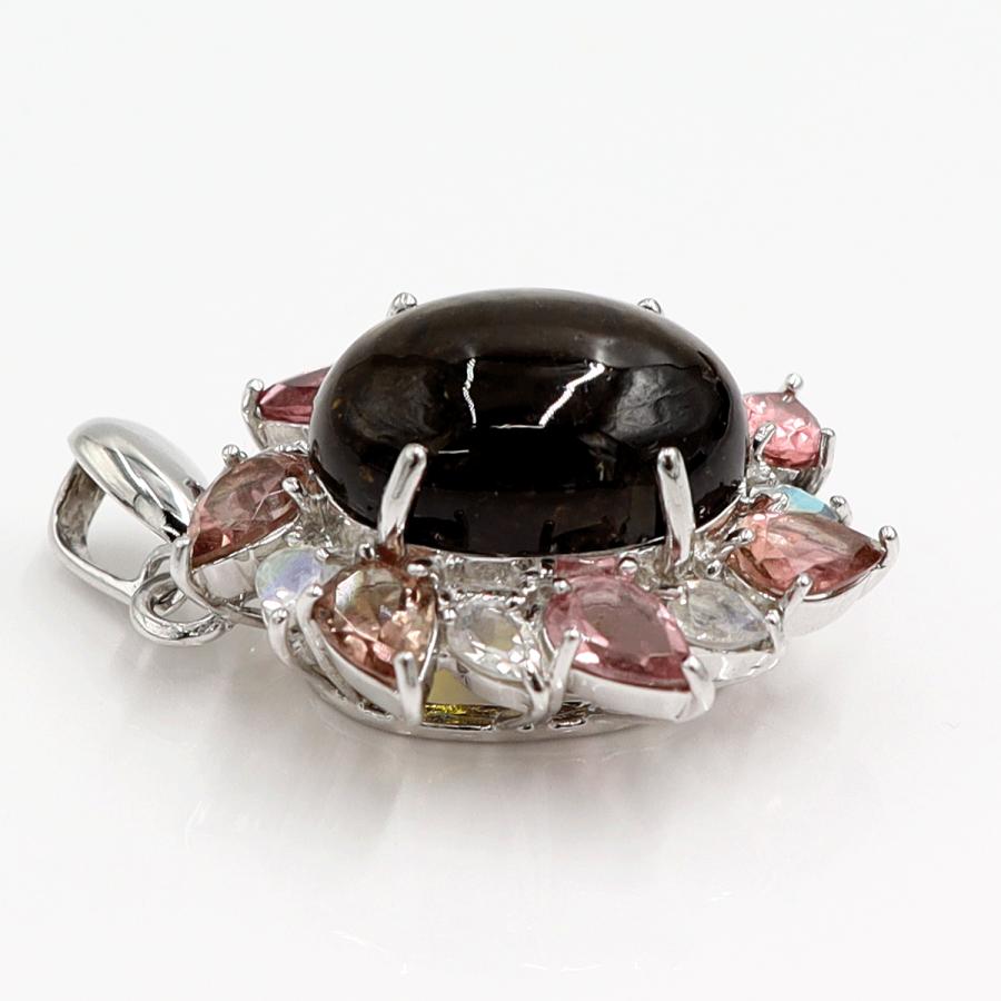 K18WGマルチ石ペンダントトップ　重量10.80ｇ　レディース（中古）