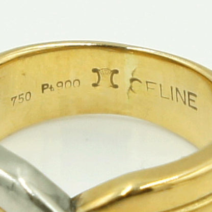 セリーヌ(CELINE)　750/Pt900リング　リングサイズ11号　重量9.27ｇ　レディース（中古）