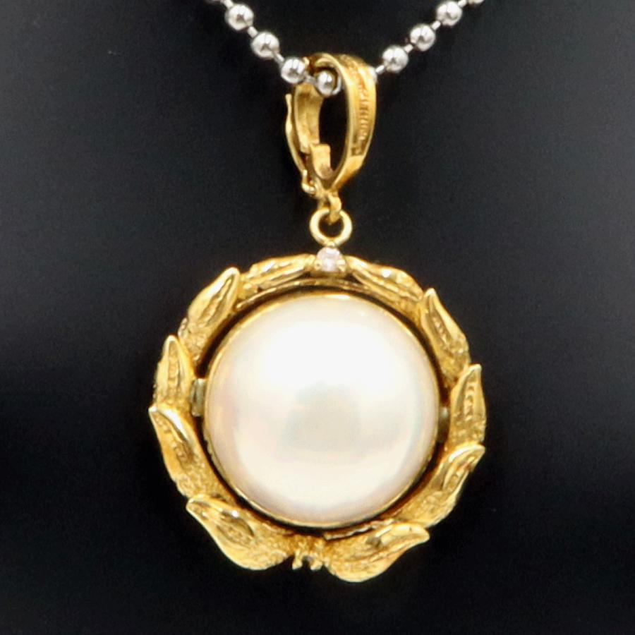 K18マペパールペンダント　重量5.20ｇ(石の重量含む)（中古）