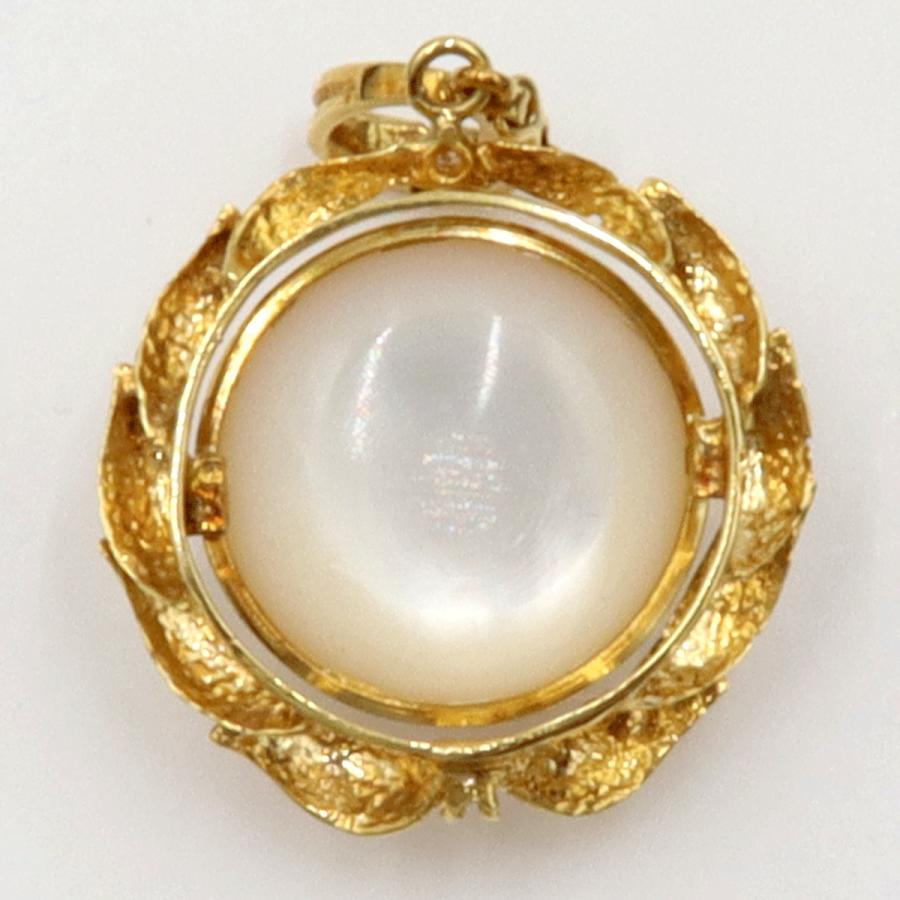 K18マペパールペンダント　重量5.20ｇ(石の重量含む)（中古）