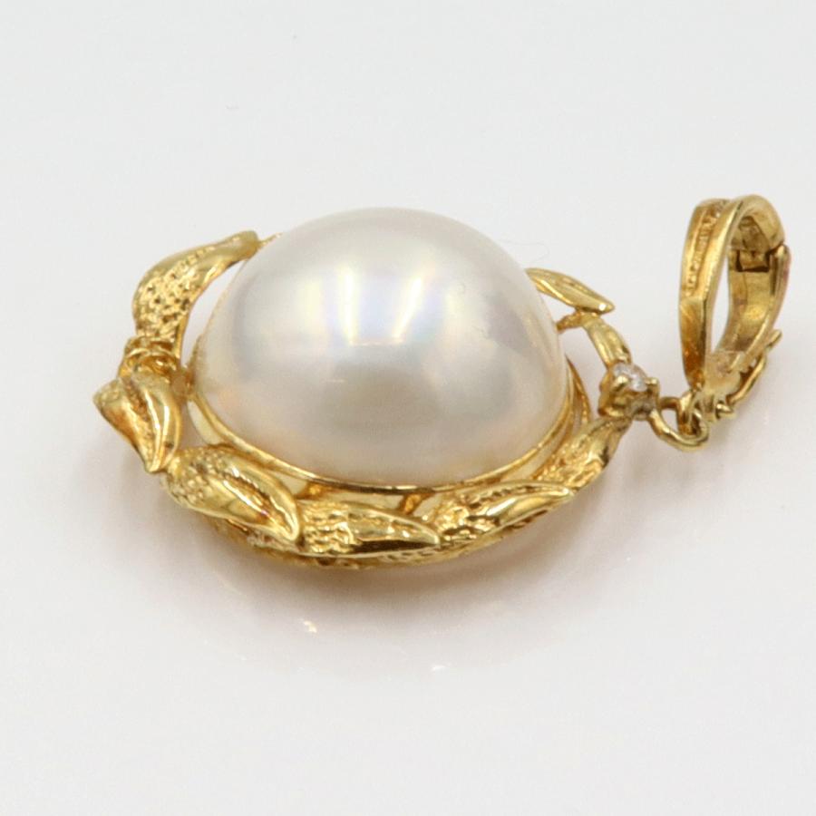 K18マペパールペンダント　重量5.20ｇ(石の重量含む)（中古）