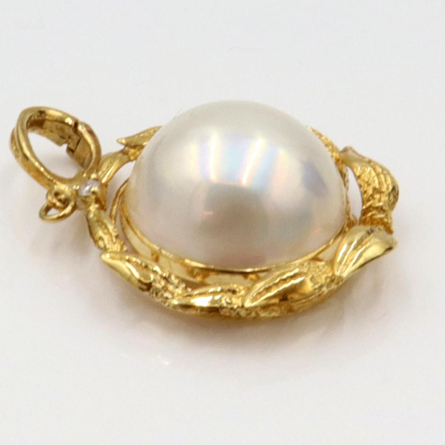 K18マペパールペンダント　重量5.20ｇ(石の重量含む)（中古）