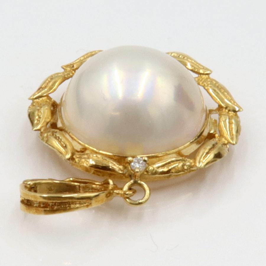 K18マペパールペンダント　重量5.20ｇ(石の重量含む)（中古）