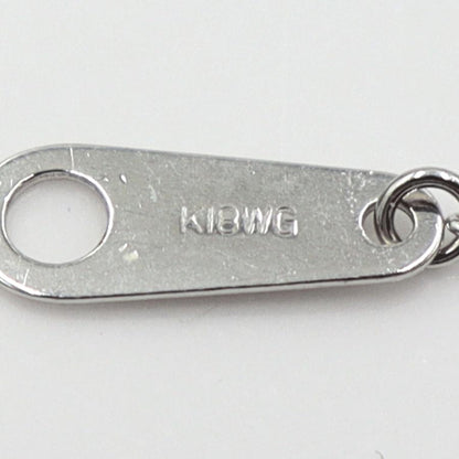 K18WGダイヤペンダントネックレス　D0.45ct　ネック長さ約44cm　重量4.12ｇ(石の重量含む)(中古)