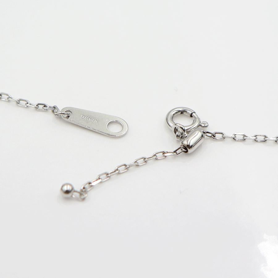 K18WGダイヤペンダントネックレス　D0.45ct　ネック長さ約44cm　重量4.12ｇ(石の重量含む)(中古)