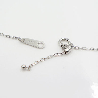 K18WGダイヤペンダントネックレス　D0.45ct　ネック長さ約44cm　重量4.12ｇ(石の重量含む)(中古)