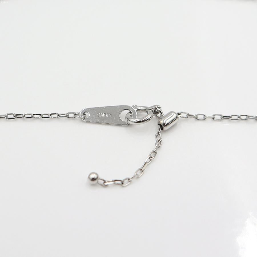 K18WGダイヤペンダントネックレス　D0.45ct　ネック長さ約44cm　重量4.12ｇ(石の重量含む)(中古)