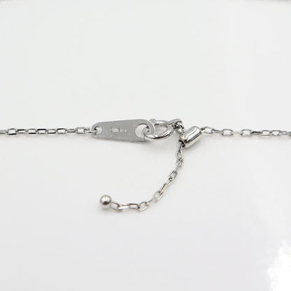 K18WGダイヤペンダントネックレス　D0.45ct　ネック長さ約44cm　重量4.12ｇ(石の重量含む)(中古)