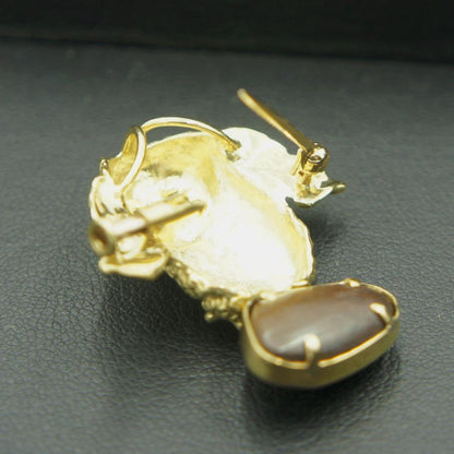 K18ボルダーオパールペンダントOP5.26ct「フクロウ」　重量9.04ｇ(石の重量込み）（中古）