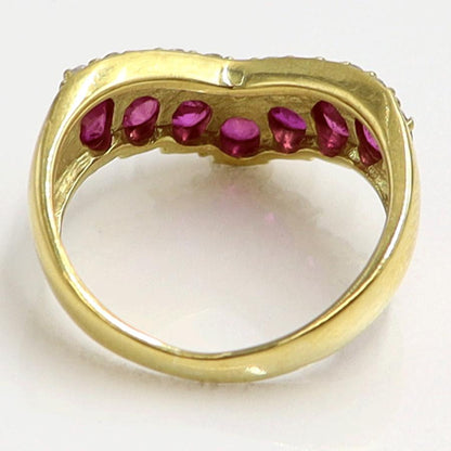 K18ルビーダイヤモンドリング　R1.50ct　D0.23ct　リングサイズ9号　重量4.11ｇ(石の重量含む)　レディース（中古）