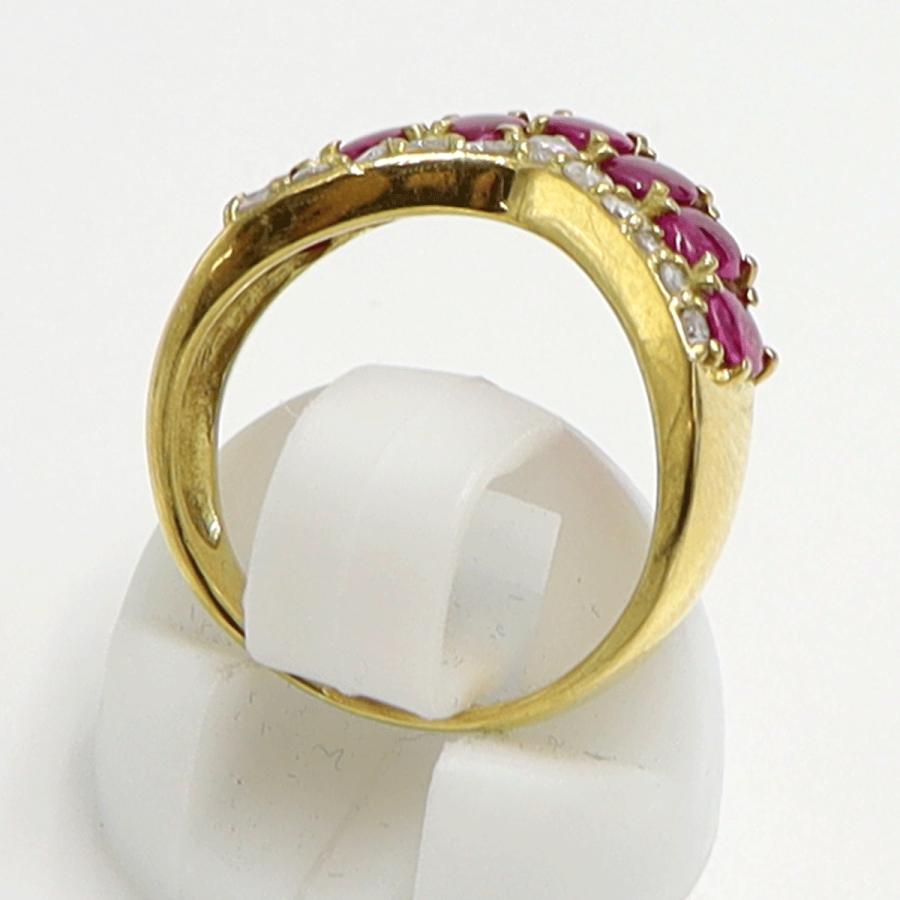 K18ルビーダイヤモンドリング　R1.50ct　D0.23ct　リングサイズ9号　重量4.11ｇ(石の重量含む)　レディース（中古）