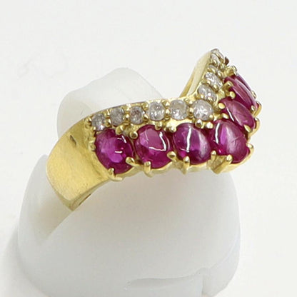 K18ルビーダイヤモンドリング　R1.50ct　D0.23ct　リングサイズ9号　重量4.11ｇ(石の重量含む)　レディース（中古）