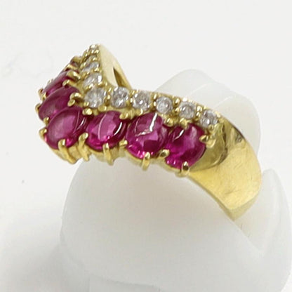 K18ルビーダイヤモンドリング　R1.50ct　D0.23ct　リングサイズ9号　重量4.11ｇ(石の重量含む)　レディース（中古）