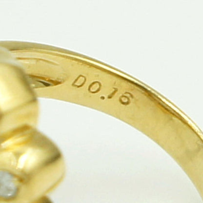 K18/Pt900サファイアダイヤモンドリング　S0.39ct　D0.16ct　リングサイズ11号　重量6.33ｇ(石の重量含む)　レディース（中古）