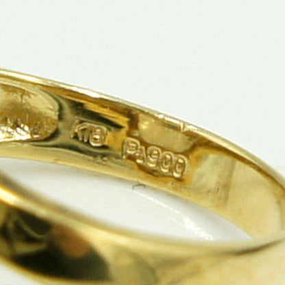 K18/Pt900サファイアダイヤモンドリング　S0.39ct　D0.16ct　リングサイズ11号　重量6.33ｇ(石の重量含む)　レディース（中古）