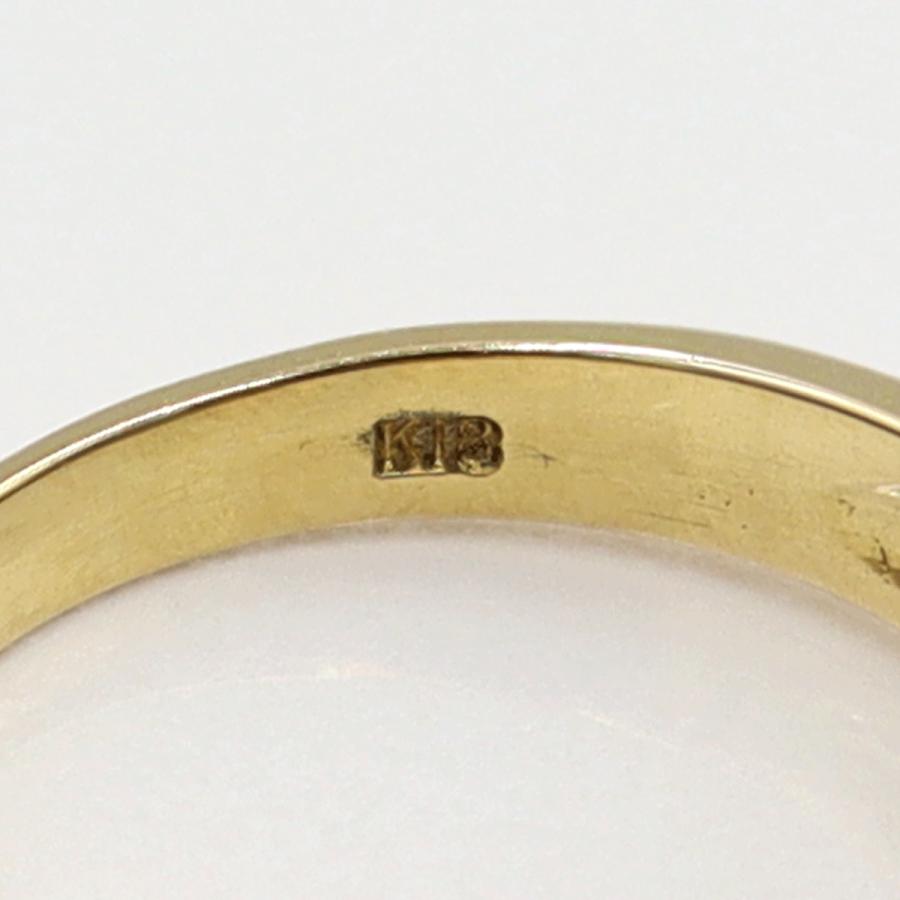 K18マルチ石リング　E0.25ct　S0.40ct　サイズ11号　重量4.89ｇ(石の重量含む) レディース(中古)