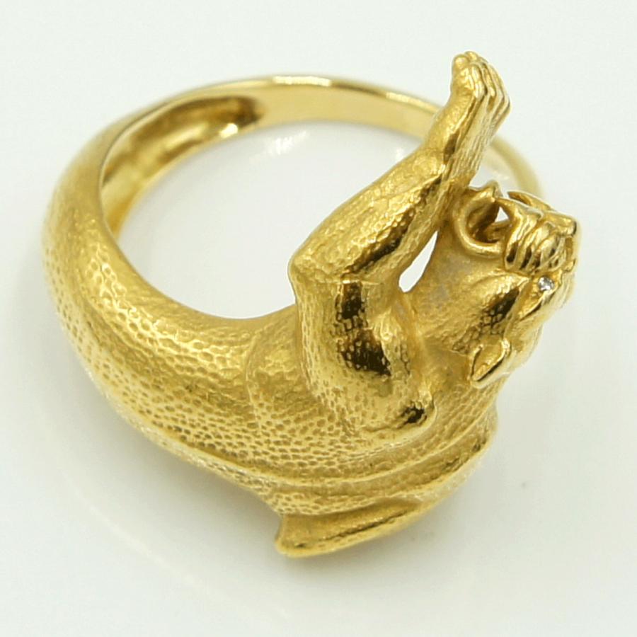 カレライカレラ（Carrera y Carrera）カレライカレラ750リング「パンサー」リングサイズ16号　（中古）