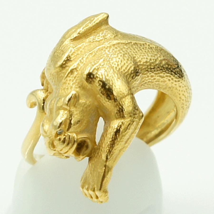 カレライカレラ（Carrera y Carrera）カレライカレラ750リング「パンサー」リングサイズ16号　（中古）