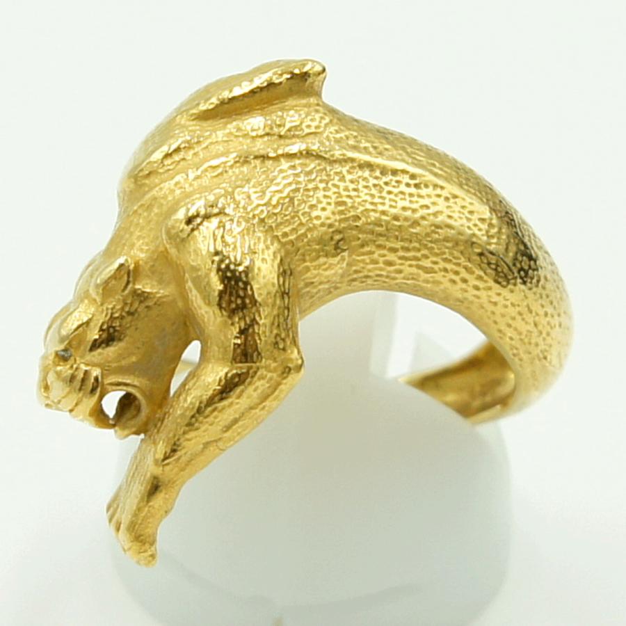 カレライカレラ（Carrera y Carrera）カレライカレラ750リング「パンサー」リングサイズ16号　（中古）