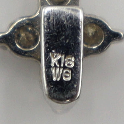 K18WGダイヤペンダントネックレス　D0.62ct　ネック長さ約44cm　重量4.20ｇ(石の重量含む)(中古)