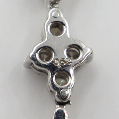 K18WGダイヤペンダントネックレス　D0.62ct　ネック長さ約44cm　重量4.20ｇ(石の重量含む)(中古)