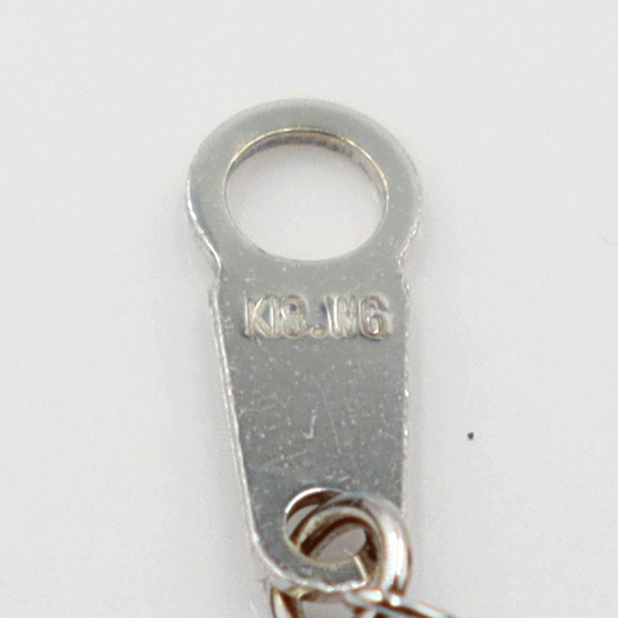 K18WGダイヤペンダントネックレス　D0.62ct　ネック長さ約44cm　重量4.20ｇ(石の重量含む)(中古)