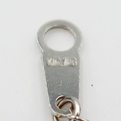 K18WGダイヤペンダントネックレス　D0.62ct　ネック長さ約44cm　重量4.20ｇ(石の重量含む)(中古)