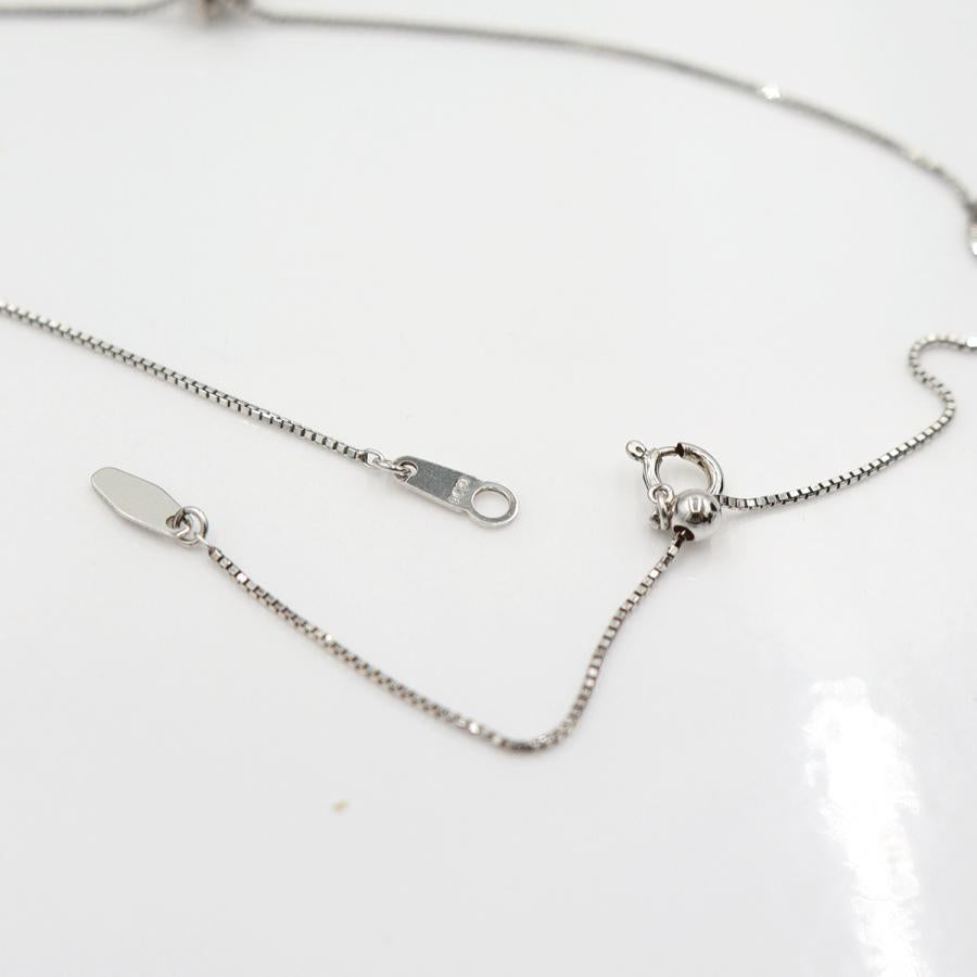 K18WGダイヤペンダントネックレス　D0.62ct　ネック長さ約44cm　重量4.20ｇ(石の重量含む)(中古)