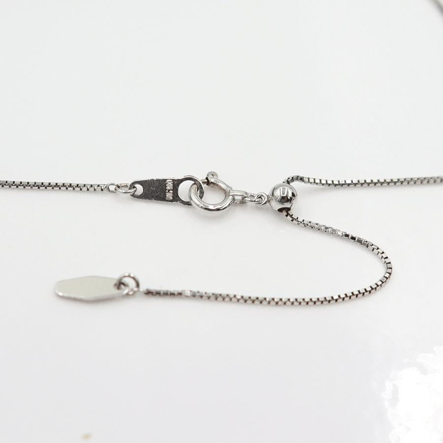 K18WGダイヤペンダントネックレス　D0.62ct　ネック長さ約44cm　重量4.20ｇ(石の重量含む)(中古)