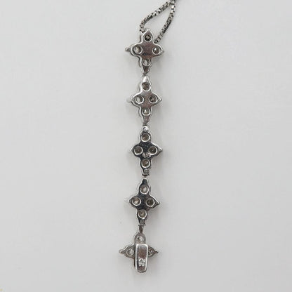 K18WGダイヤペンダントネックレス　D0.62ct　ネック長さ約44cm　重量4.20ｇ(石の重量含む)(中古)