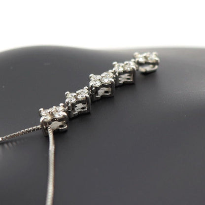 K18WGダイヤペンダントネックレス　D0.62ct　ネック長さ約44cm　重量4.20ｇ(石の重量含む)(中古)