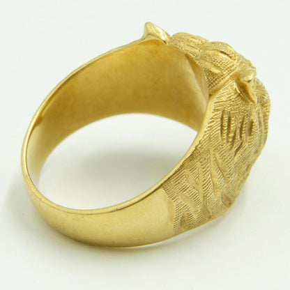 K18ダイヤモンドリング　「トラ・タイガー」リング18号　D0.25　重量20.73ｇ(石の重量込み）（中古）