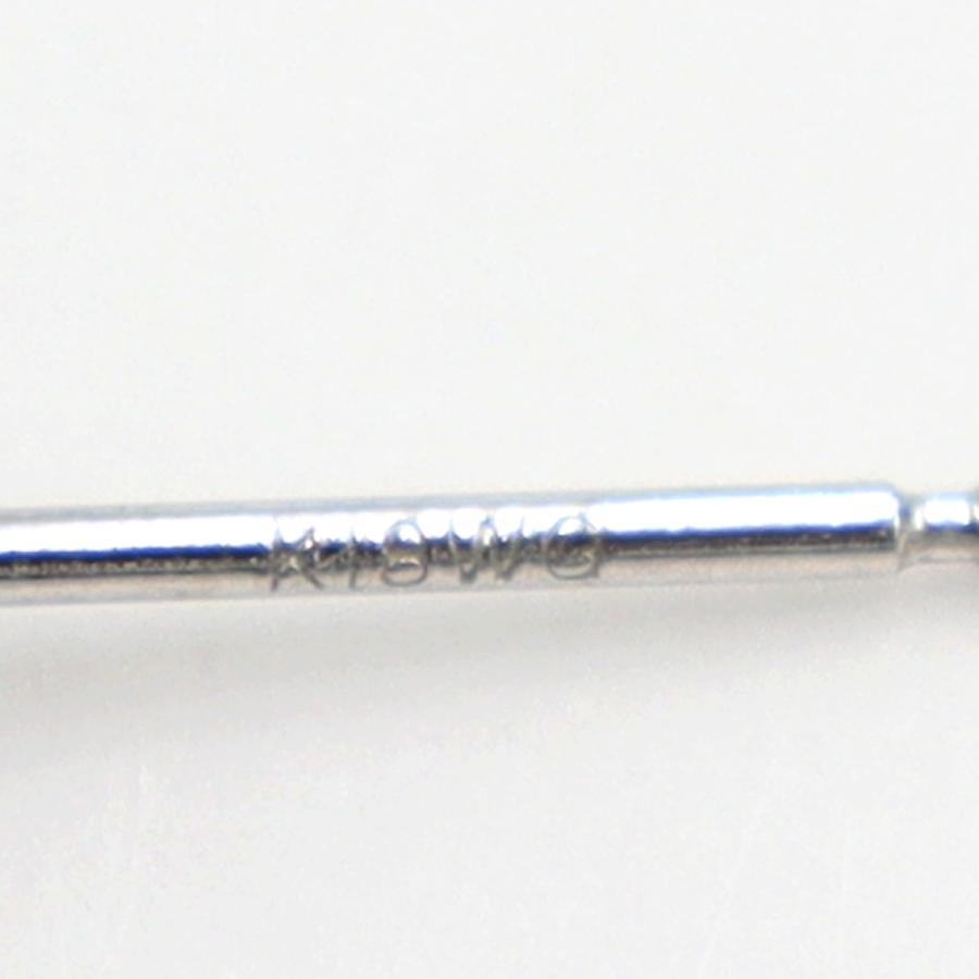 K18WGデザインピアス　重量2.40ｇ(両耳・総重量)（中古）