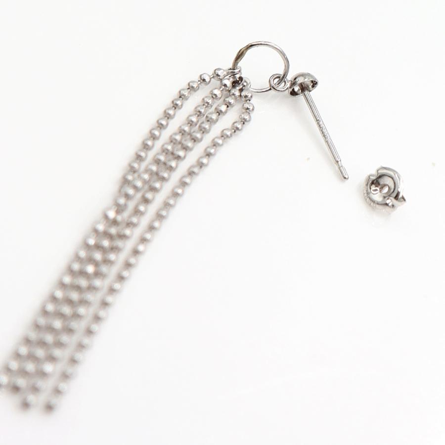 K18WGデザインピアス　重量2.40ｇ(両耳・総重量)（中古）