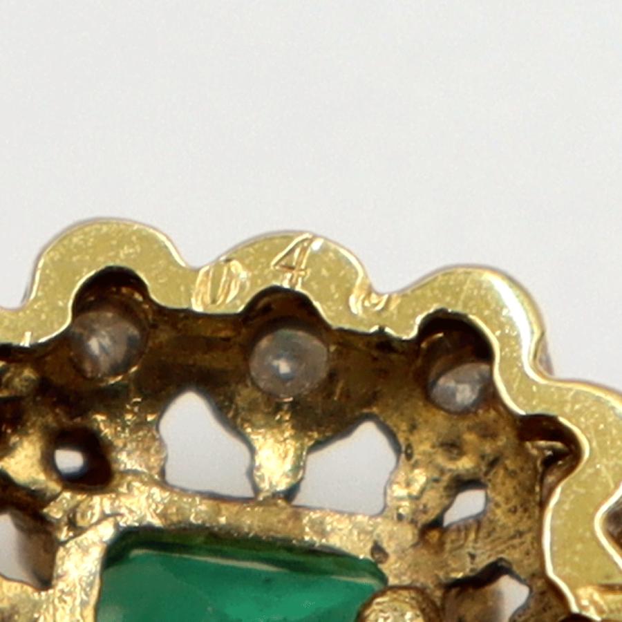 K18エメラルドペンダントトップ　E0.40ct　D0.15ct　重量1.67ｇ(石の重量含む)　レディース(中古)