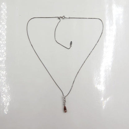 Pt900/Pt850トパーズネックレス　T0.90ct　D0.14ct　ネックレス長さ44cm　重量4.82ｇ(石の重量含む) 　レディース(中古)